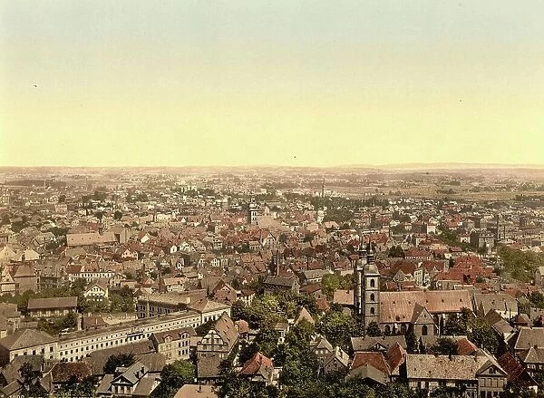 Bielefeld in North Rhine-Westphalia, Germany, Historical, Photochrome print from the 1890s