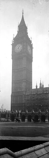 Big Ben. 1908: Big Ben at the Houses of Parliament in Westminster, London