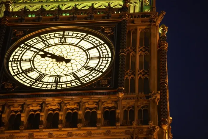 Framed Print : Big Ben Illuminated At Night, London, England