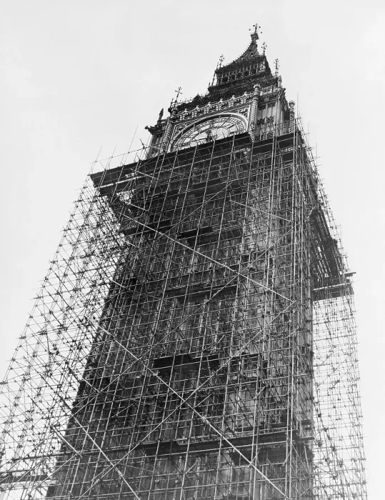 Framed Print : Big Ben in Scaffolding Framed Print : Big Ben in Scaffolding