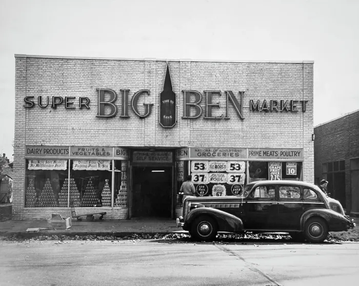 Framed Print : Big Ben Supermarket Framed Print : Big Ben Supermarket