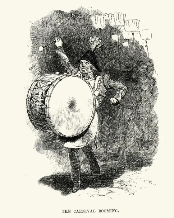 Framed Print : Big drummer at the New Orleans Carnival, 19th Century Framed Print : Big drummer at the New Orleans Carnival, 19th Century
