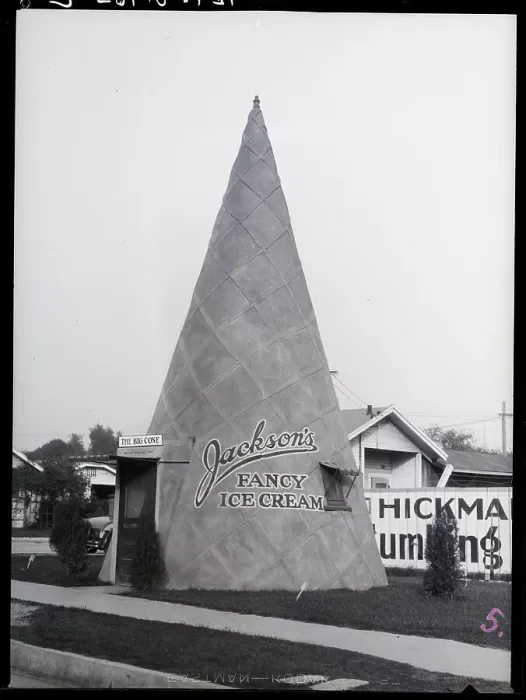 Framed Print : Big Ice Cream Cone Store Framed Print : Big Ice Cream Cone Store