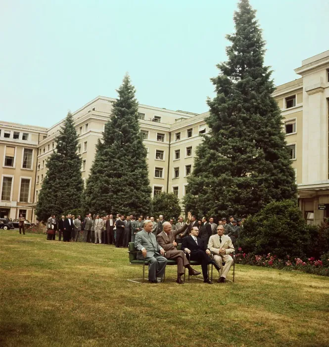 Framed Print : Big Four Sitting at Geneva Conference
