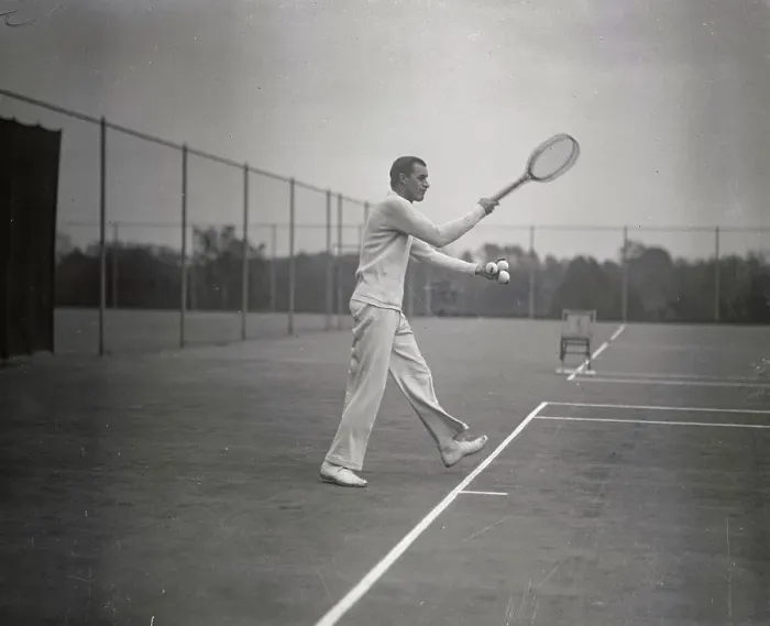 Framed Print : Big Bill Tilden Playing Tennis Framed Print : Big Bill Tilden Playing Tennis