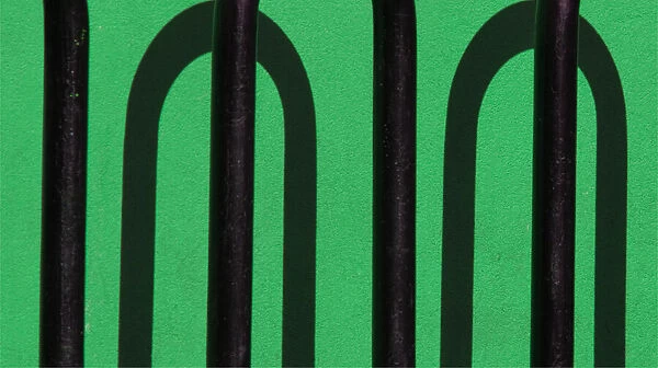 Bike Bars. A color photo of a set of metal bicycle bars