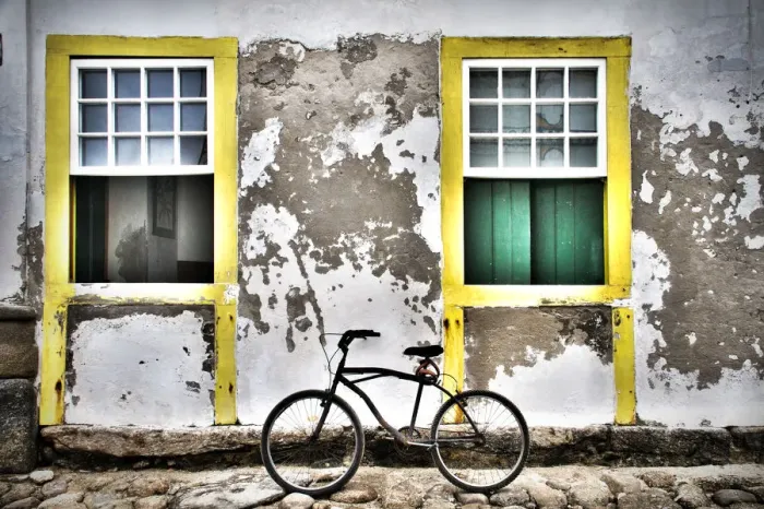Framed Print : Bike, Paraty Framed Print : Bike, Paraty