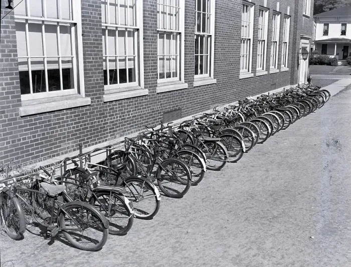 Framed Print : Bikes On Bike Rack