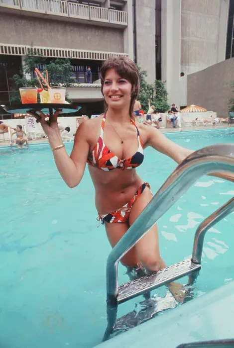 Framed Print : Bikini-Clad Bartender Poolside Framed Print : Bikini-Clad Bartender Poolside