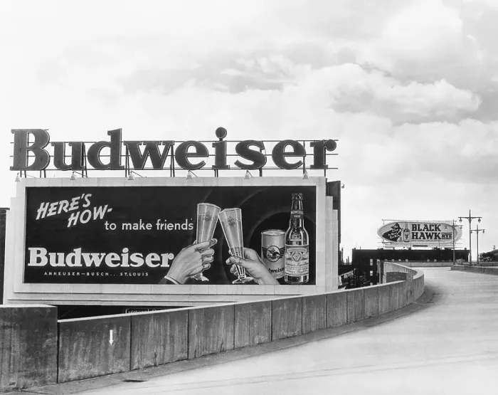 Framed Print : Billboard Advertising Budweiser Beer Framed Print : Billboard Advertising Budweiser Beer