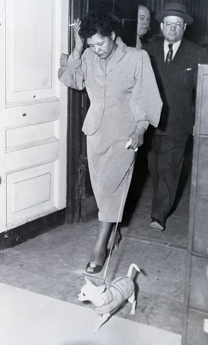 Framed Print : Billie Holiday Leaving Police Station Framed Print : Billie Holiday Leaving Police Station
