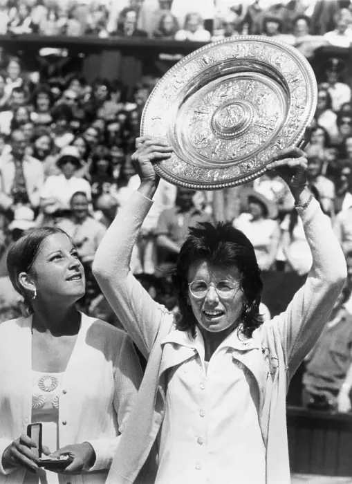 Framed Print : Billie Jean King Defeats Chris Evert Framed Print : Billie Jean King Defeats Chris Evert
