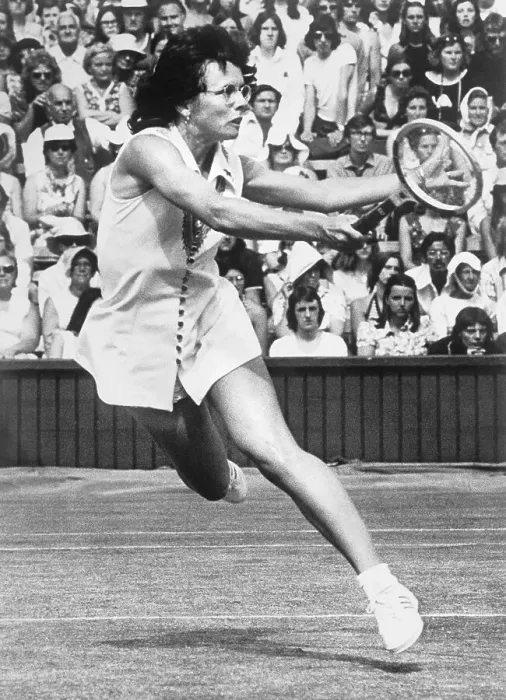 Framed Print : Billie Jean King Hitting the Ball Framed Print : Billie Jean King Hitting the Ball