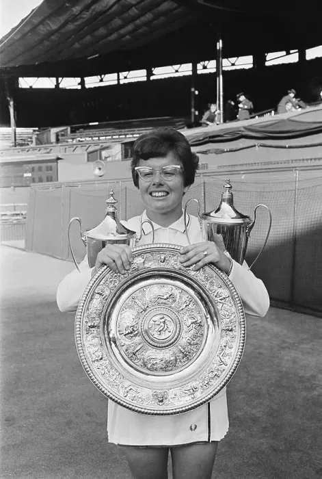 Framed Print : Billie Jean King Holding Trophies Framed Print : Billie Jean King Holding Trophies