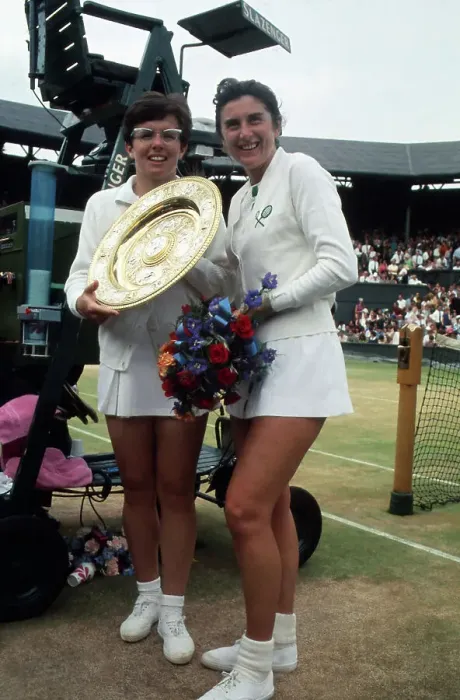 Framed Print : Billie Jean King and Judy Tegart with Tennis Award Framed Print : Billie Jean King and Judy Tegart with Tennis Award