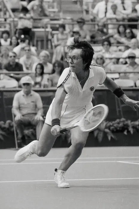 Framed Print : Billie Jean King Playing Hard for Tennis Ball Return Framed Print : Billie Jean King Playing Hard for Tennis Ball Return