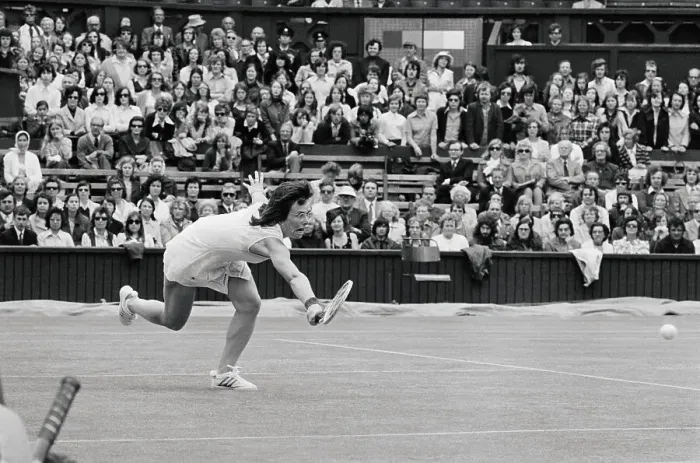 Framed Print : Billie Jean King Playing Hard for Tennis Ball Return Framed Print : Billie Jean King Playing Hard for Tennis Ball Return