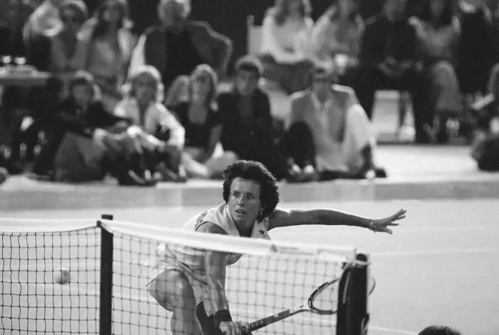 Framed Print : Billie Jean King Playing Hard for Tennis Ball Return Framed Print : Billie Jean King Playing Hard for Tennis Ball Return