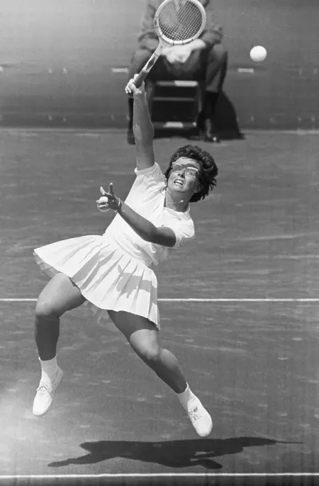 Framed Print : Billie Jean King Playing in Wightman Cup Framed Print : Billie Jean King Playing in Wightman Cup