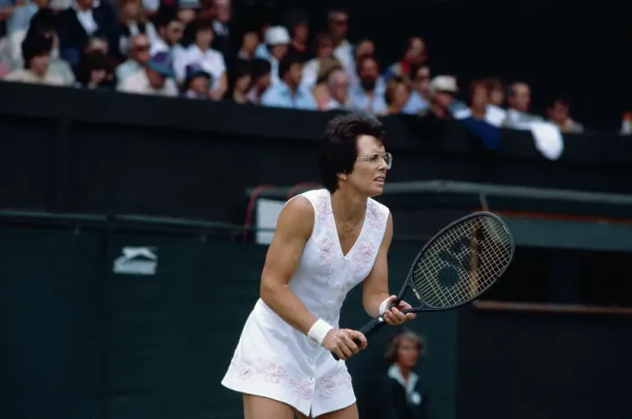 Framed Print : Billie Jean King in Position Framed Print : Billie Jean King in Position