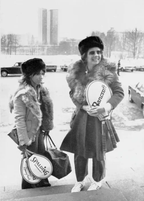 Framed Print : Billie Jean King and Rosemary Casals in Moscow Framed Print : Billie Jean King and Rosemary Casals in Moscow