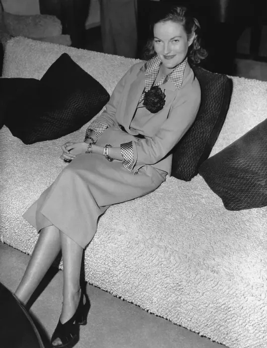 Framed Print : Billionairess Doris Duke Relaxing on Sofa Framed Print : Billionairess Doris Duke Relaxing on Sofa