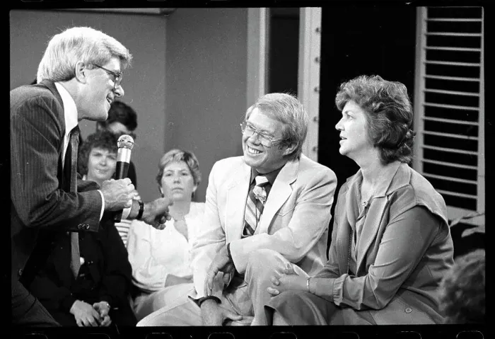 Framed Print : Billy Carter and Wife on Donahue Show Framed Print : Billy Carter and Wife on Donahue Show
