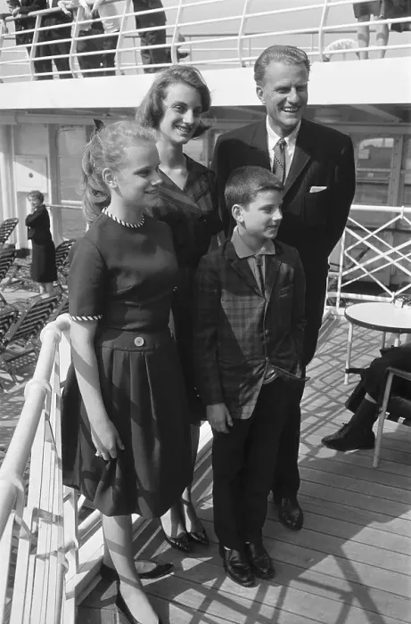 Framed Print : Billy Graham With Family on Ship Framed Print : Billy Graham With Family on Ship