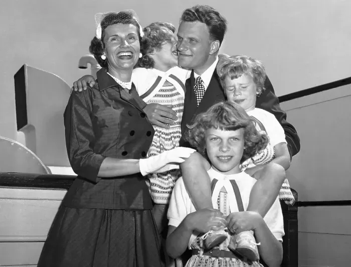 Framed Print : Billy Graham With Family on Ship Framed Print : Billy Graham With Family on Ship