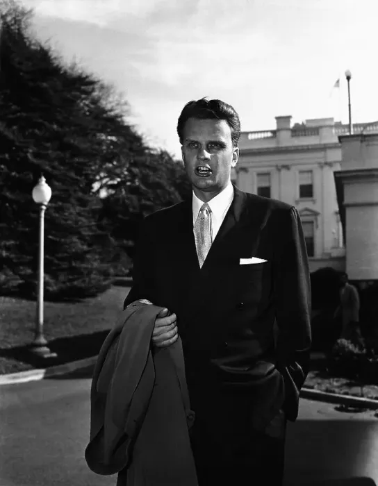 Framed Print : Billy Graham Leaving White House Framed Print : Billy Graham Leaving White House