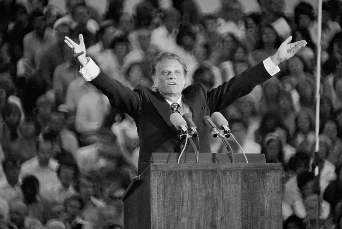 Framed Print : Billy Graham Preaching to an Audience Framed Print : Billy Graham Preaching to an Audience