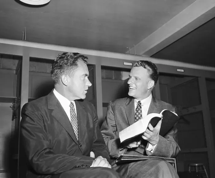 Framed Print : Billy Graham Talks With Richard Nixon Framed Print : Billy Graham Talks With Richard Nixon