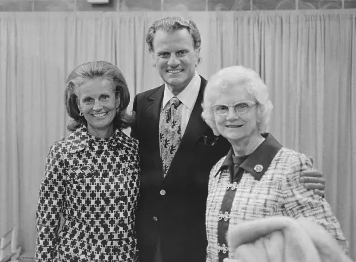 Framed Print : Billy Graham With Wife and Mother Framed Print : Billy Graham With Wife and Mother