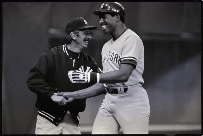 Framed Print : Billy Martin Congratulates Dave Winfield Framed Print : Billy Martin Congratulates Dave Winfield