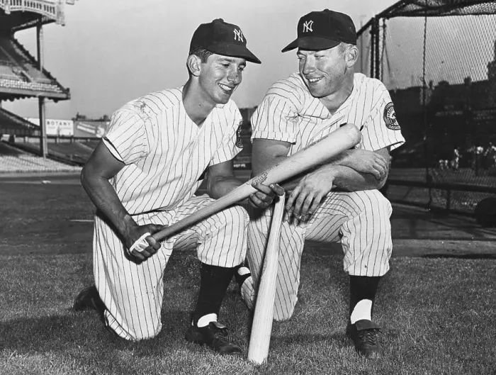 Framed Print : Billy Martin, Mickey Mantle W / Bats;Stadi Framed Print : Billy Martin, Mickey Mantle W / Bats;Stadi