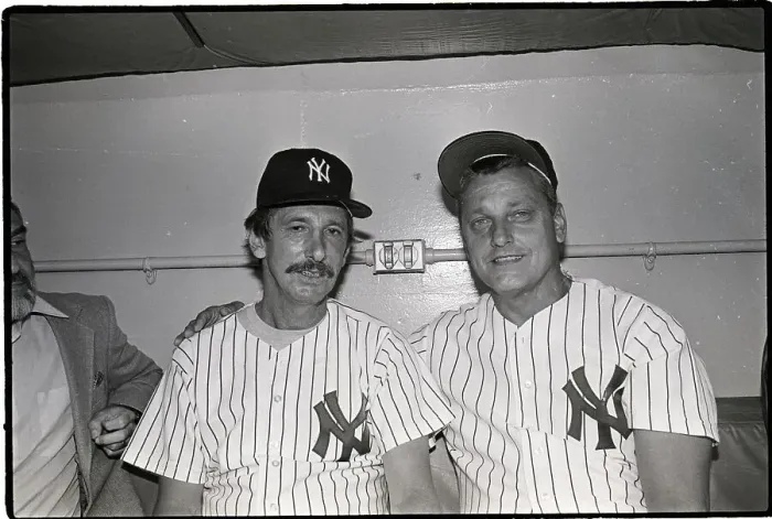 Framed Print : Billy Martin Sitting W / Roger Maris Framed Print : Billy Martin Sitting W / Roger Maris