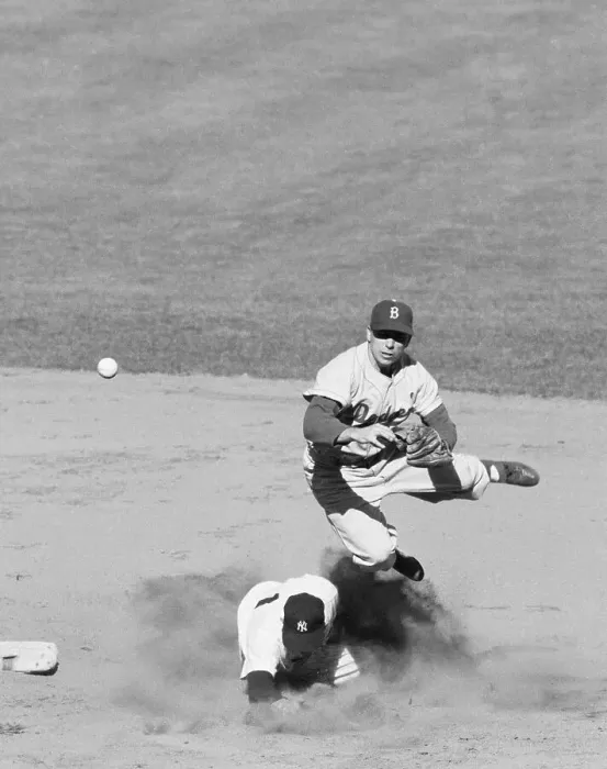Framed Print : Billy Martin Sliding into Second Base Framed Print : Billy Martin Sliding into Second Base