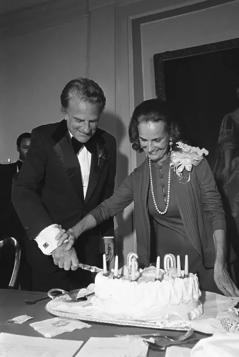 Framed Print : Billy and Ruth Graham Cut Birthday Cake Framed Print : Billy and Ruth Graham Cut Birthday Cake