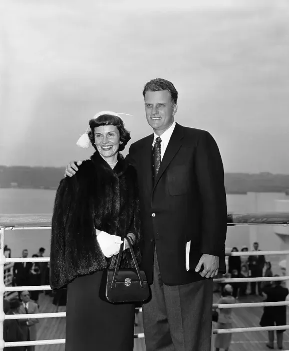 Framed Print : Billy and Ruth Graham Ship Deck Framed Print : Billy and Ruth Graham Ship Deck
