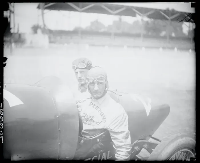 Framed Print : Billy Salmon in Race Car with Mechanic Framed Print : Billy Salmon in Race Car with Mechanic