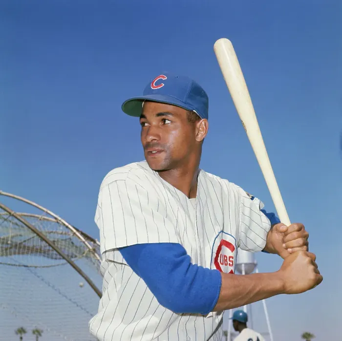 Framed Print : Billy Williams Holding Baseball Bat Framed Print : Billy Williams Holding Baseball Bat