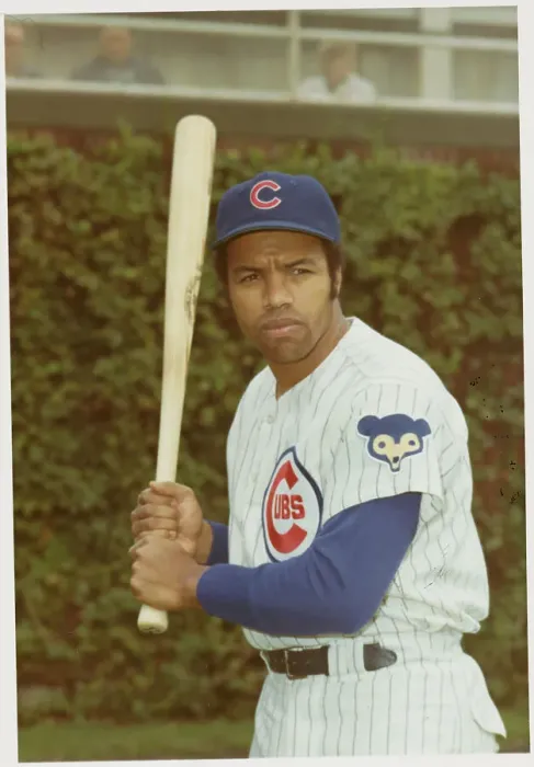 Framed Print : Billy Williams Posing with Baseball Bat Framed Print : Billy Williams Posing with Baseball Bat