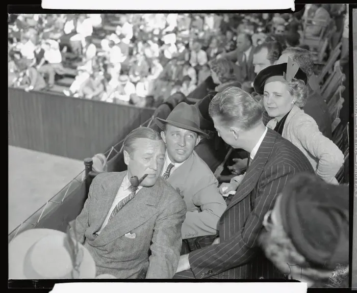 Framed Print : Bing Crosby Attending Tennis Tourney Framed Print : Bing Crosby Attending Tennis Tourney