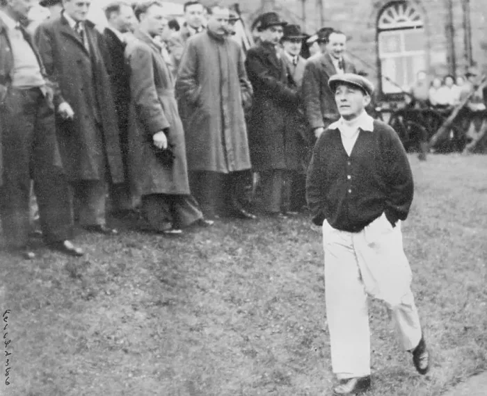 Framed Print : Bing Crosby Playing Golf with Spectators Framed Print : Bing Crosby Playing Golf with Spectators