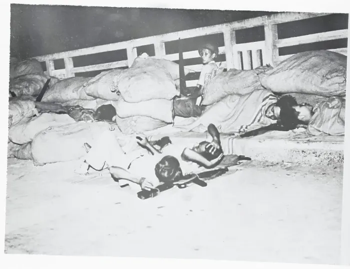 Framed Print : Binh Xuyen Members Sleeping on the Ground Framed Print : Binh Xuyen Members Sleeping on the Ground