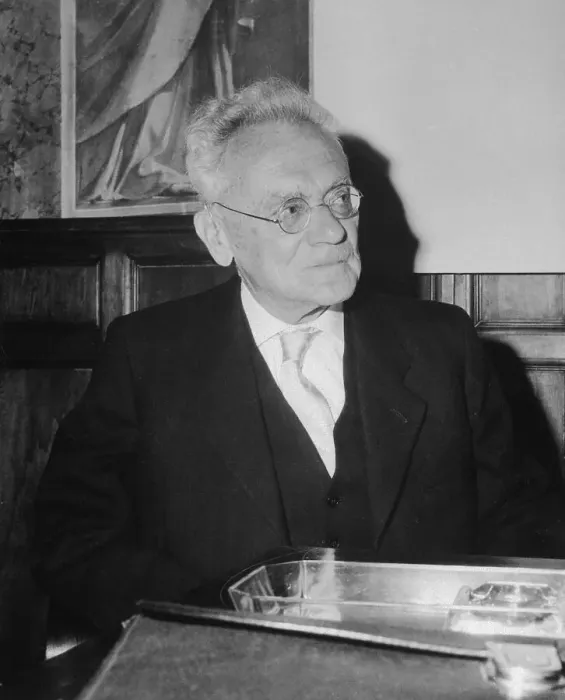 Framed Print : Biologist Karl Von Frisch Sitting at Desk Framed Print : Biologist Karl Von Frisch Sitting at Desk