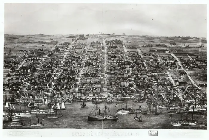 Framed Print : Birds Eye View of Alexandria, Virginia Framed Print : Birds Eye View of Alexandria, Virginia
