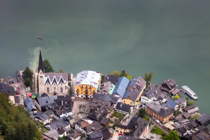 Framed Print : Birds Eye View of Hallstatt Framed Print : Birds Eye View of Hallstatt