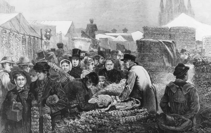 Framed Print : Birmingham Onion Fair Framed Print : Birmingham Onion Fair
