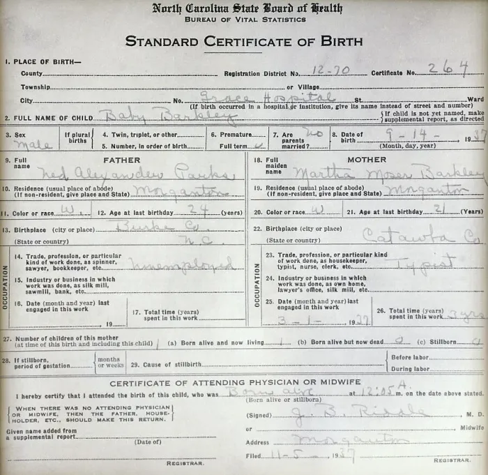 Framed Print : Birth Certificate Of Baby Barkley Framed Print : Birth Certificate Of Baby Barkley
